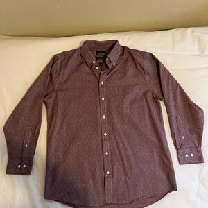 Stafford Men's Burgundy Button-Down Shirt